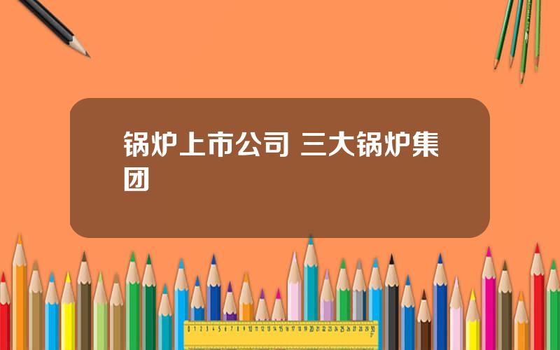 锅炉上市公司 三大锅炉集团